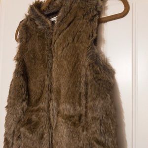 Faux Fur Vest with Stretchy Backing